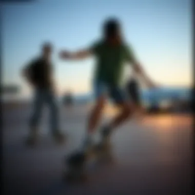 Safety gear demonstration for skateboarding