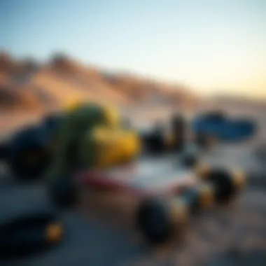 Skateboard setup with essential gear