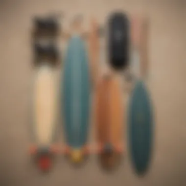 Accessories laid out for longboard surfing