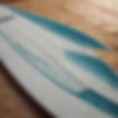 Close-up of a surfboard fin made from high-quality material