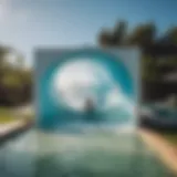 Innovative backyard wave pool setup showcasing artificial wave technology