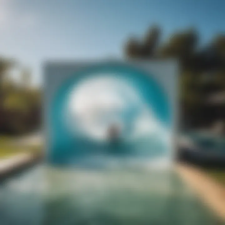 Innovative backyard wave pool setup showcasing artificial wave technology