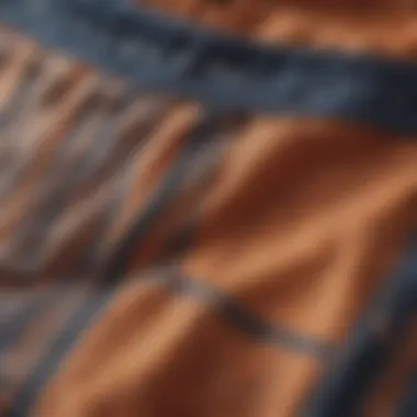 Close-up of high-quality fabric used in board shorts