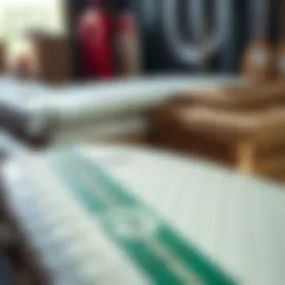 Protective surfboard packaging with bubble wrap and foam