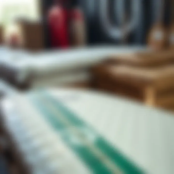 Protective surfboard packaging with bubble wrap and foam