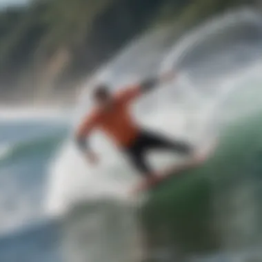 Techniques demonstrated by a larger individual bodyboarding effectively