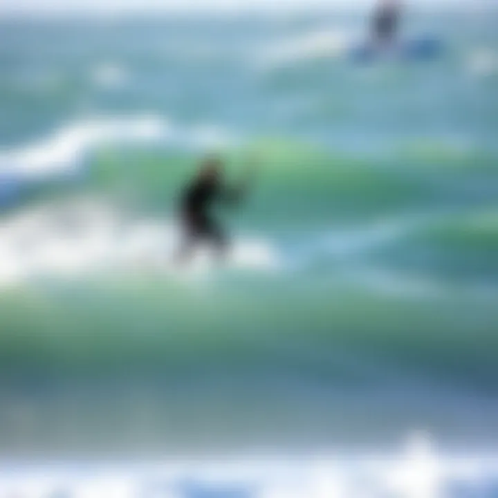 Surfer navigating waves with Cabrinha Contra 15M kite