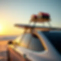 Innovative car board rack design showcasing versatility and style