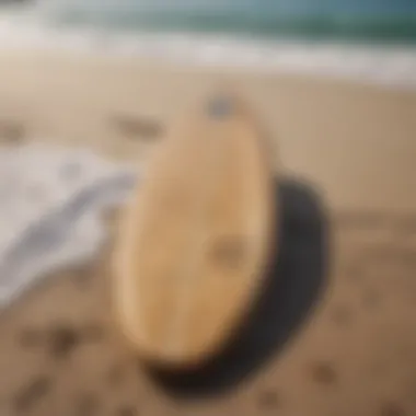 A skateboard designed with a surfboard-like deck shape