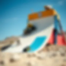 Detailed view of a half pipe ramp showcasing its components