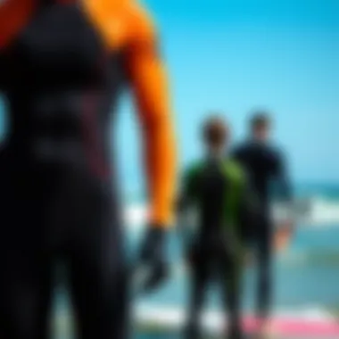 Wetsuit Thickness Variations Different wetsuit thickness options displayed