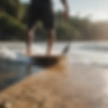 A well-maintained wakesurf board showcasing a smooth surface