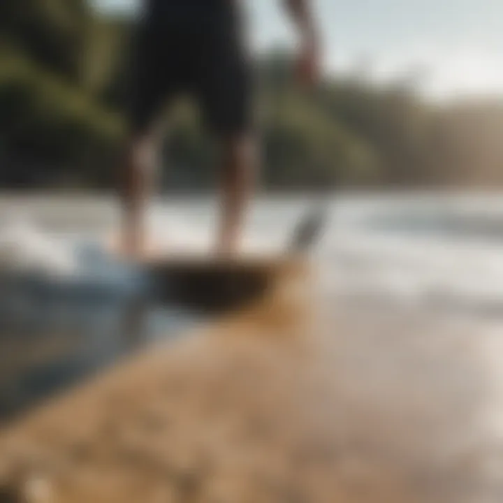 A well-maintained wakesurf board showcasing a smooth surface