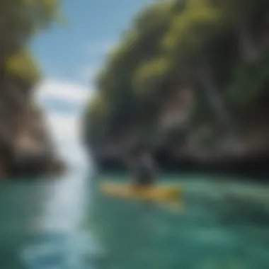 Visitors engaging in eco-tourism activities at the Great Barrier Reef