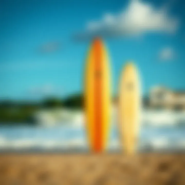 Longboard surfboard size comparison