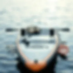 Disassembled paddle board showcasing its modular components