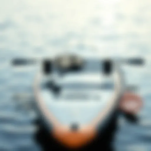 Disassembled paddle board showcasing its modular components