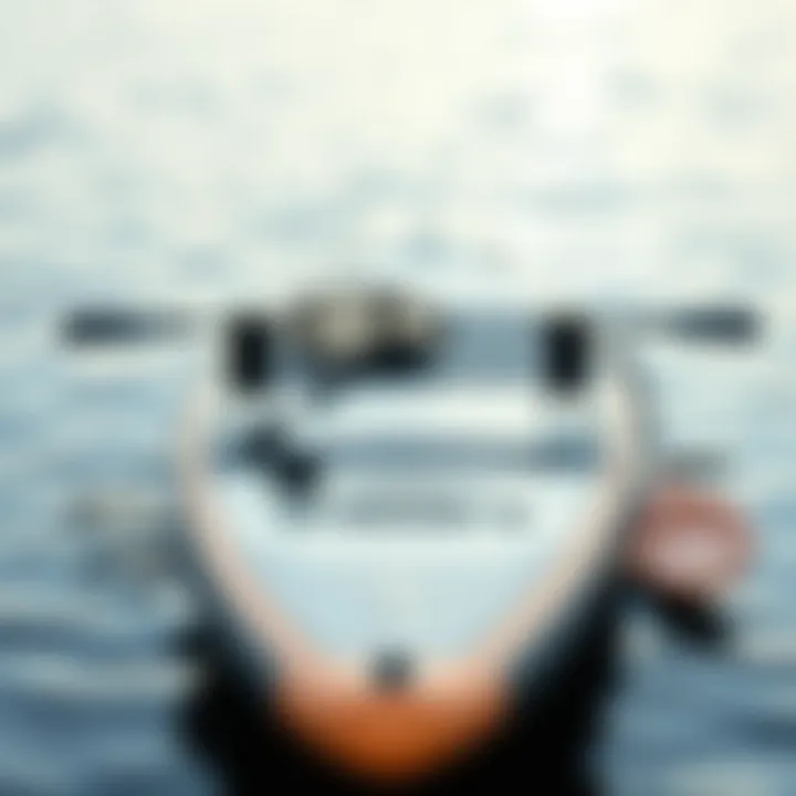 Disassembled paddle board showcasing its modular components