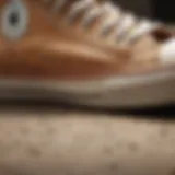 Close-up of Converse shoe sole designed for grip