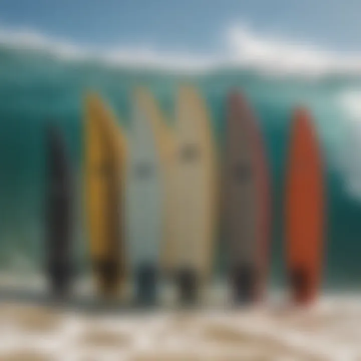 Historical overview image illustrating the evolution of swimfins in surfing