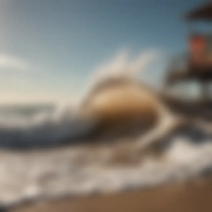 Waves crashing on Cocoa Beach