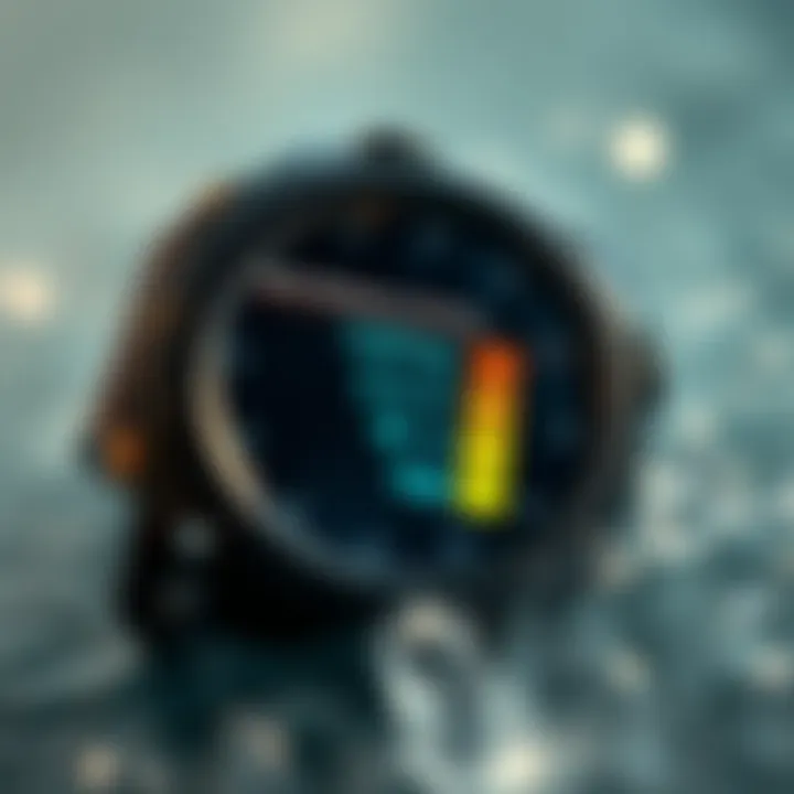 Galaxy Watch 4 displaying water resistance rating