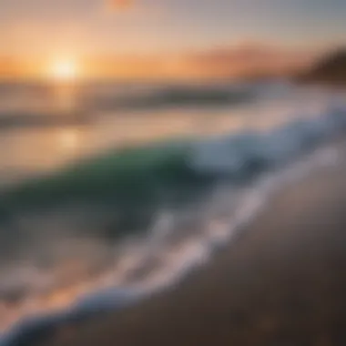 A stunning sunset over the waves at Sebastian Inlet, perfect for evening surfing