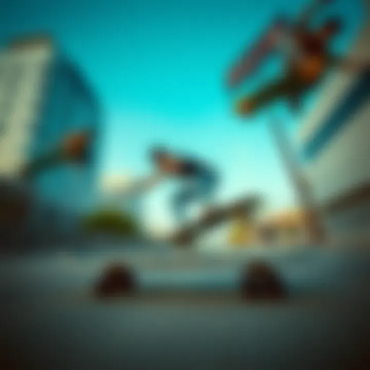 Tricks and Techniques on G&S Longboards A group of longboarders performing tricks on G&S boards in an urban environment.