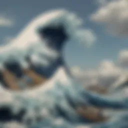 The Great Wave off Kanagawa depiction