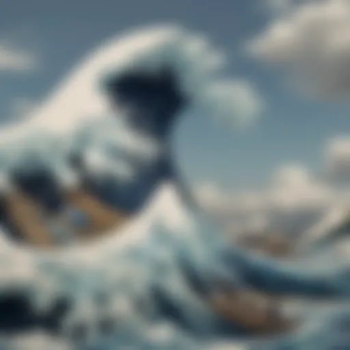 The Great Wave off Kanagawa depiction