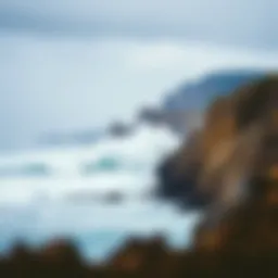 Spectacular waves crashing against the rocky coastline of northern Portugal