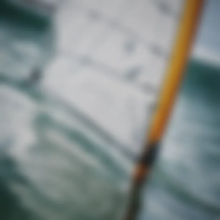 Close-up of a paddle board sail design