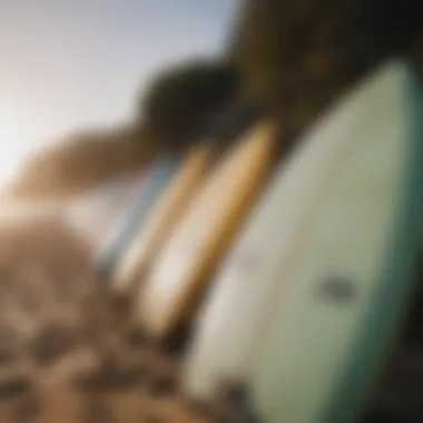 Surfboard ready for action on the waves