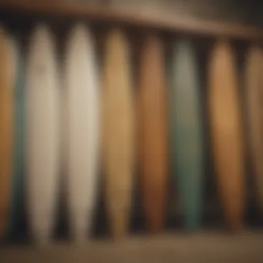 A historical timeline illustrating the evolution of surfboard canvas through the decades.