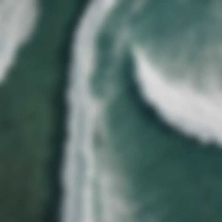 Aerial view of Surfline Manresa showcasing surf waves