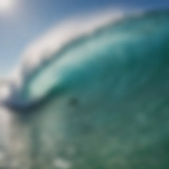 Close-up of wave generation technology used in surf wave pools.