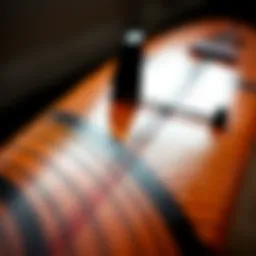 A close-up view of a zap skin board showcasing its unique texture and craftsmanship.