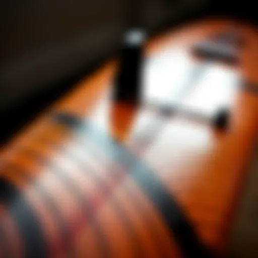 A close-up view of a zap skin board showcasing its unique texture and craftsmanship.