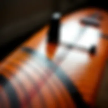 Close-Up of Zap Skin Board Texture A close-up view of a zap skin board showcasing its unique texture and craftsmanship.