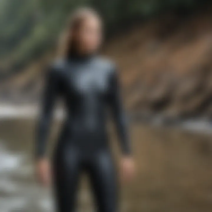 Illustration of proper fit adjustments for long torso wetsuits on various body types