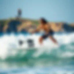 Innovative surf exercise machine in action