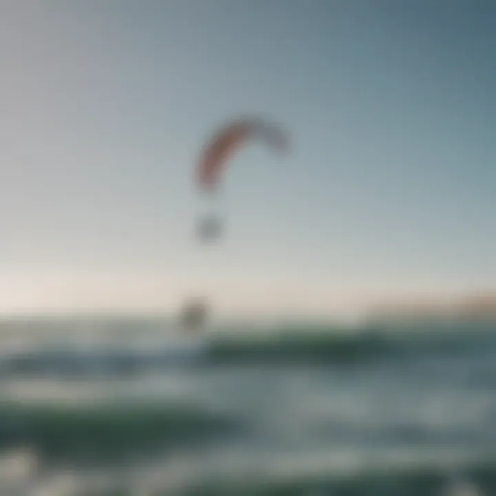 Kitesurfers navigating the waves, emphasizing the balance between adventure and nature