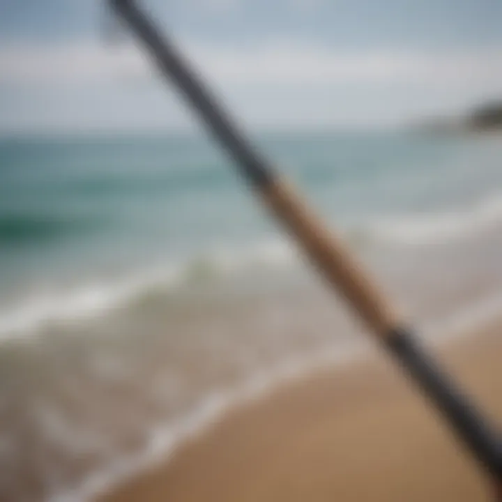 A close-up view of the Ugly Stik Surf Rod showcasing its robust design