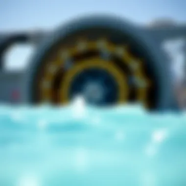 Cutting-Edge Wave Technology Unveiled A close-up of the advanced technology used in the Waco Surf Pool, highlighting the intricate machinery that creates waves.