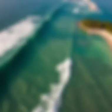 Aerial View of Malaysia's Surfing Paradise Aerial view of a popular surf spot in Malaysia