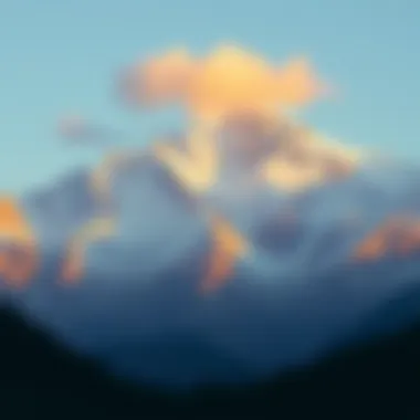 The Majesty of Mountains A majestic mountain range reflecting human admiration for the grandeur of the natural world.