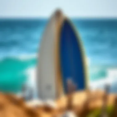 A side-by-side comparison of traditional surfboards and finger surfboards