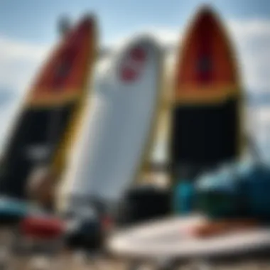 Essential Surf Gear for Outdoor Adventure High-quality surf gear arranged for an outdoor adventure