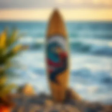 Personalized Surfboard Customization Personalized surfboard featuring unique custom artwork
