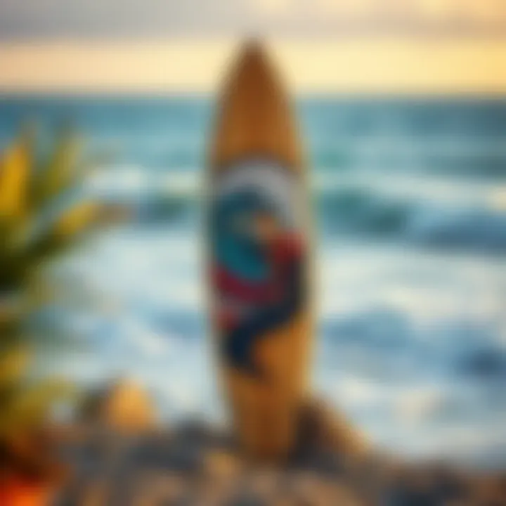 Personalized Surfboard Customization Personalized surfboard featuring unique custom artwork